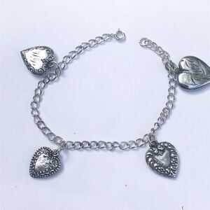 Vintage Sterling Silver Bracelet with Lockets 1899